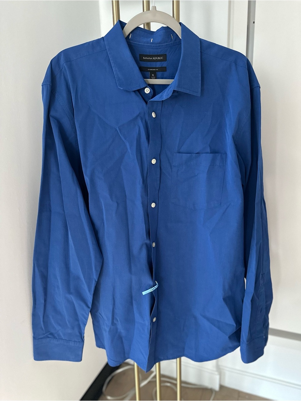 Banana Republic Men’s Long-Sleeve Button-Down Shirt — Royal Blue